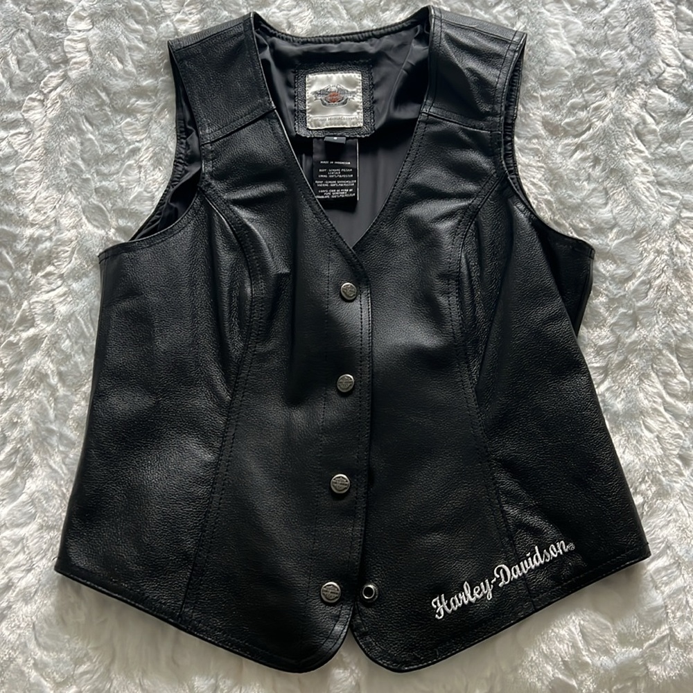 Harley-Davidson Midnight Black Leather Vest